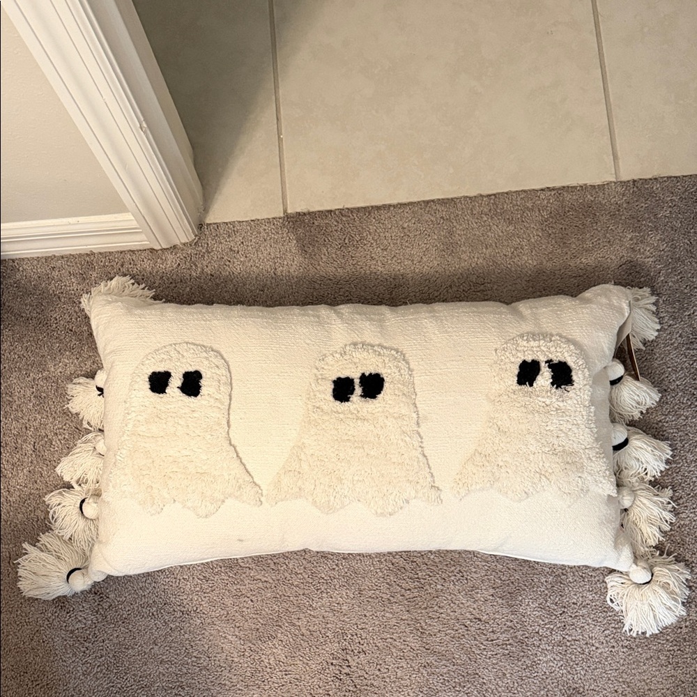 Rachel Zoe White Ghost Decorative Pillow